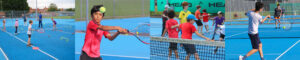 Mini and Junior Tennis players at Wells Tennis Club