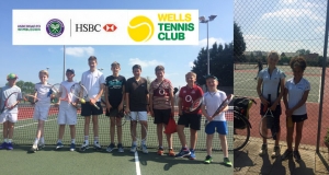 Some players in the Road to Wimbledon event at Wells Tennis Club