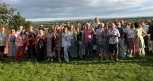 A group of Wells Tennis Club Members at Wraxhal Vineyards