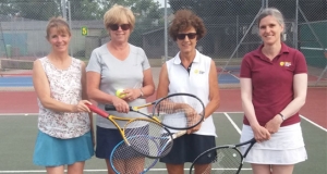 Wells Tennis Club Ladies D team Rowan, Anne, Deborah and Sarah
